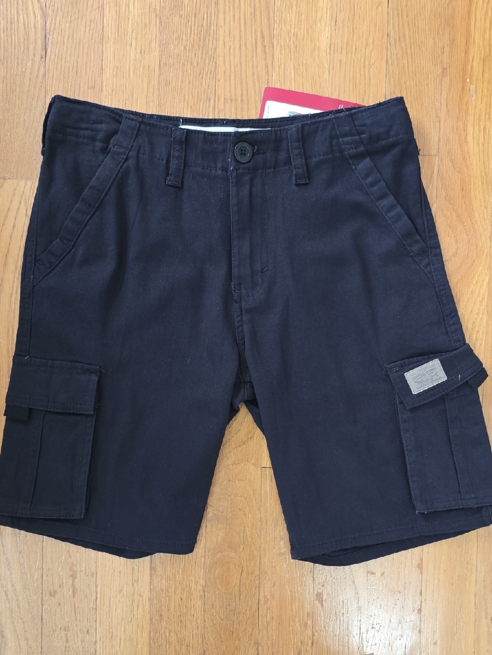 LEVIS YOUTH BOYS BLACK RELAXED FIT CARGO SHORTS SIZE 14
